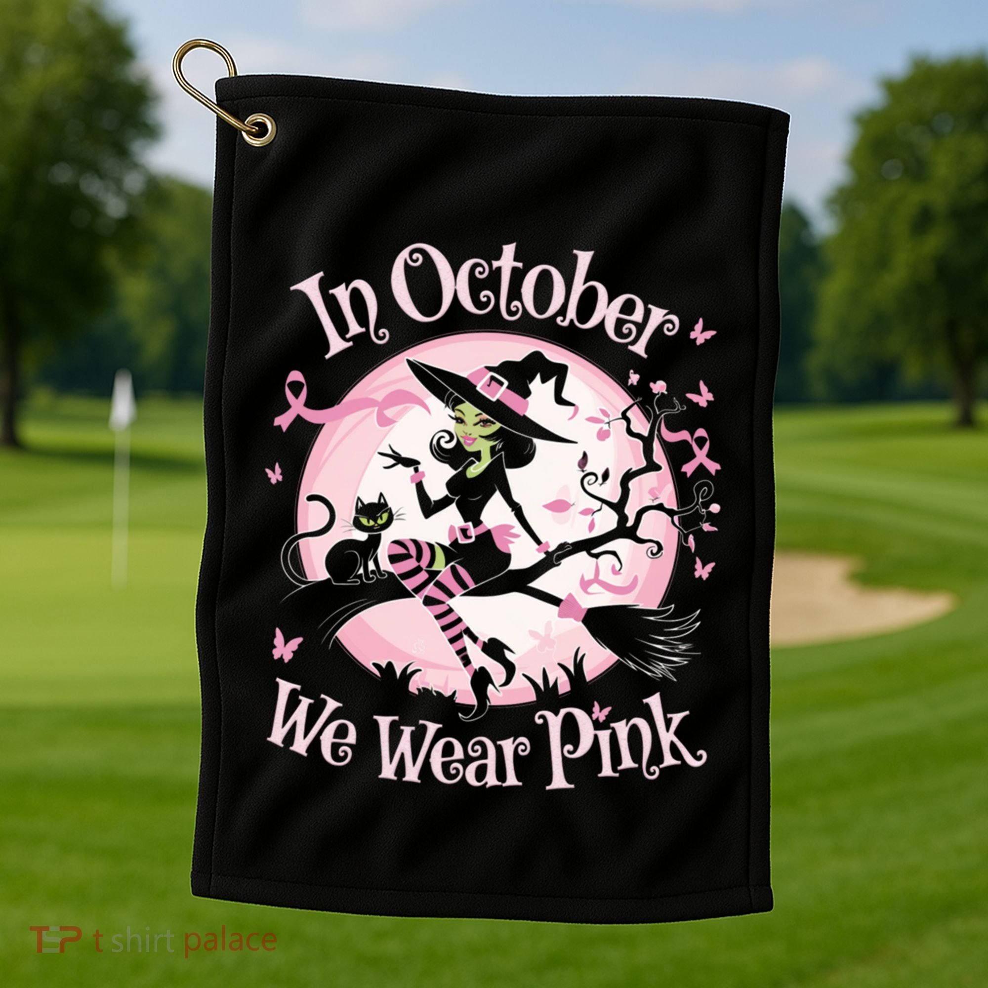 In October We Wear Halloween Party Great Gift Golf Towel