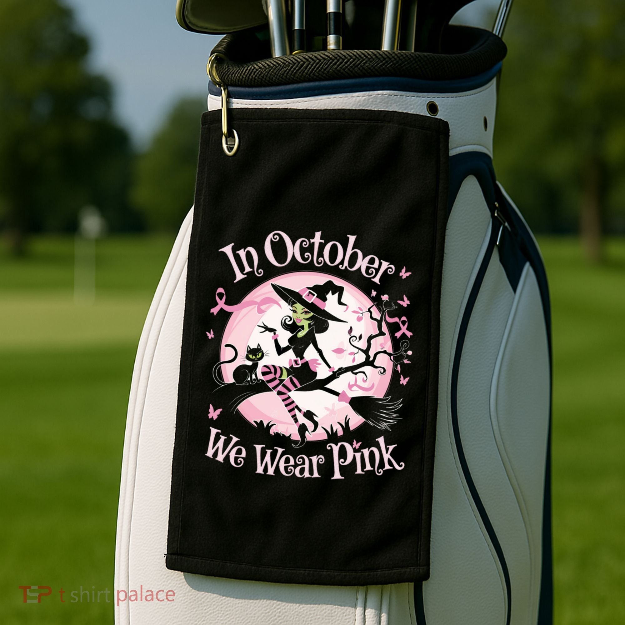 In October We Wear Halloween Party Great Gift Golf Towel