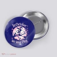 In October We Wear Halloween Party Great Gift Button thumb 0