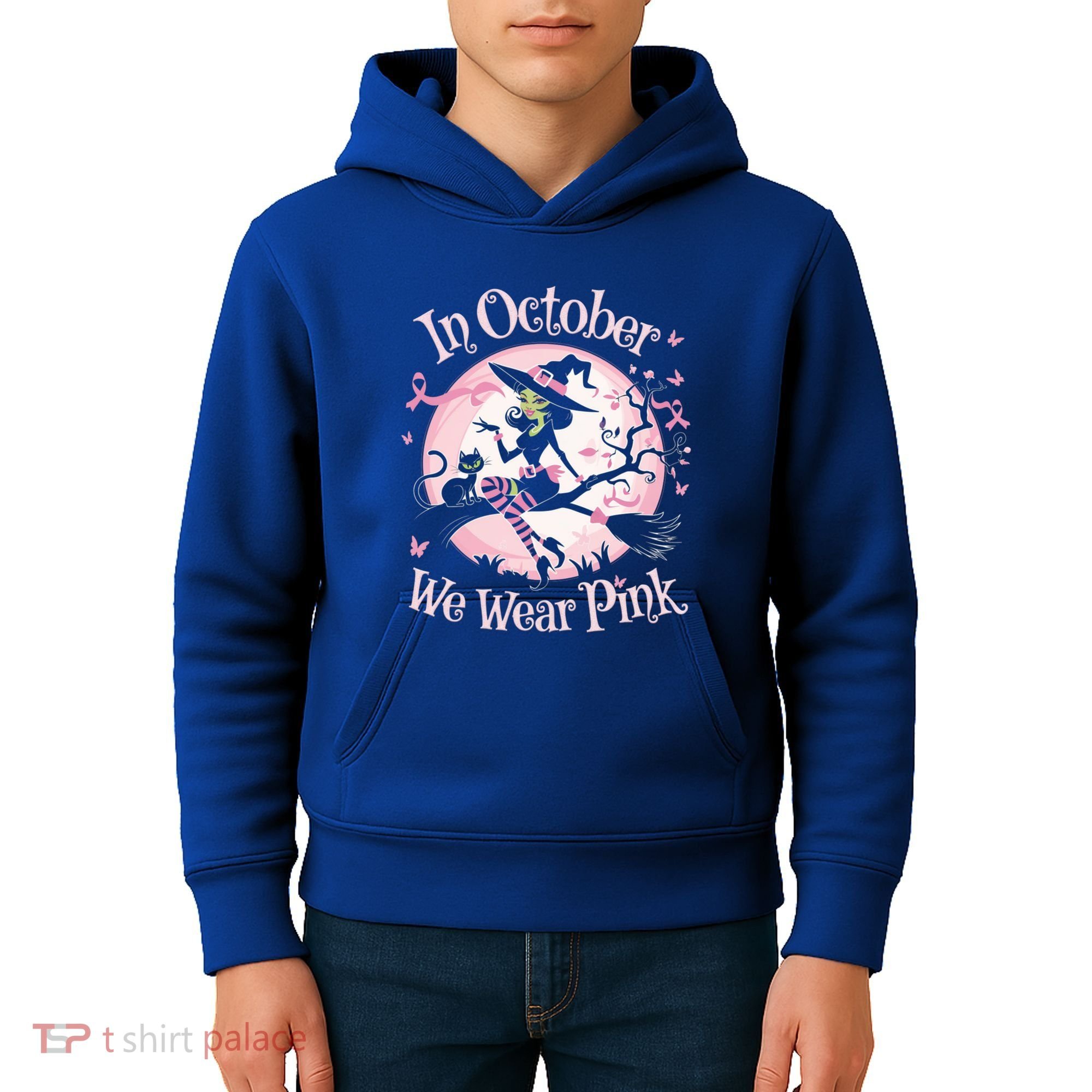 In October We Wear Halloween Party Great Gift Kids Hoodie