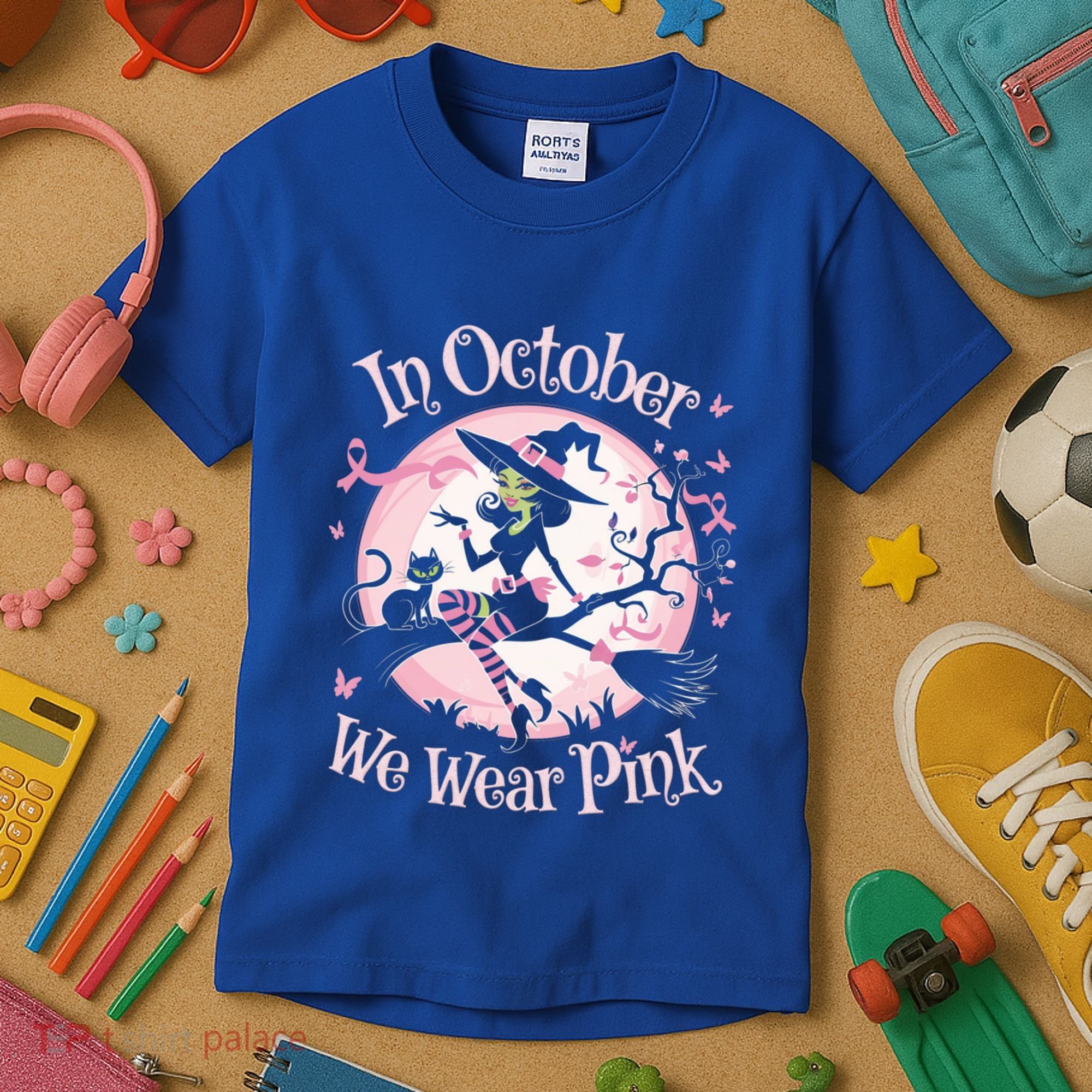 In October We Wear Halloween Party Great Gift Kids T-Shirt