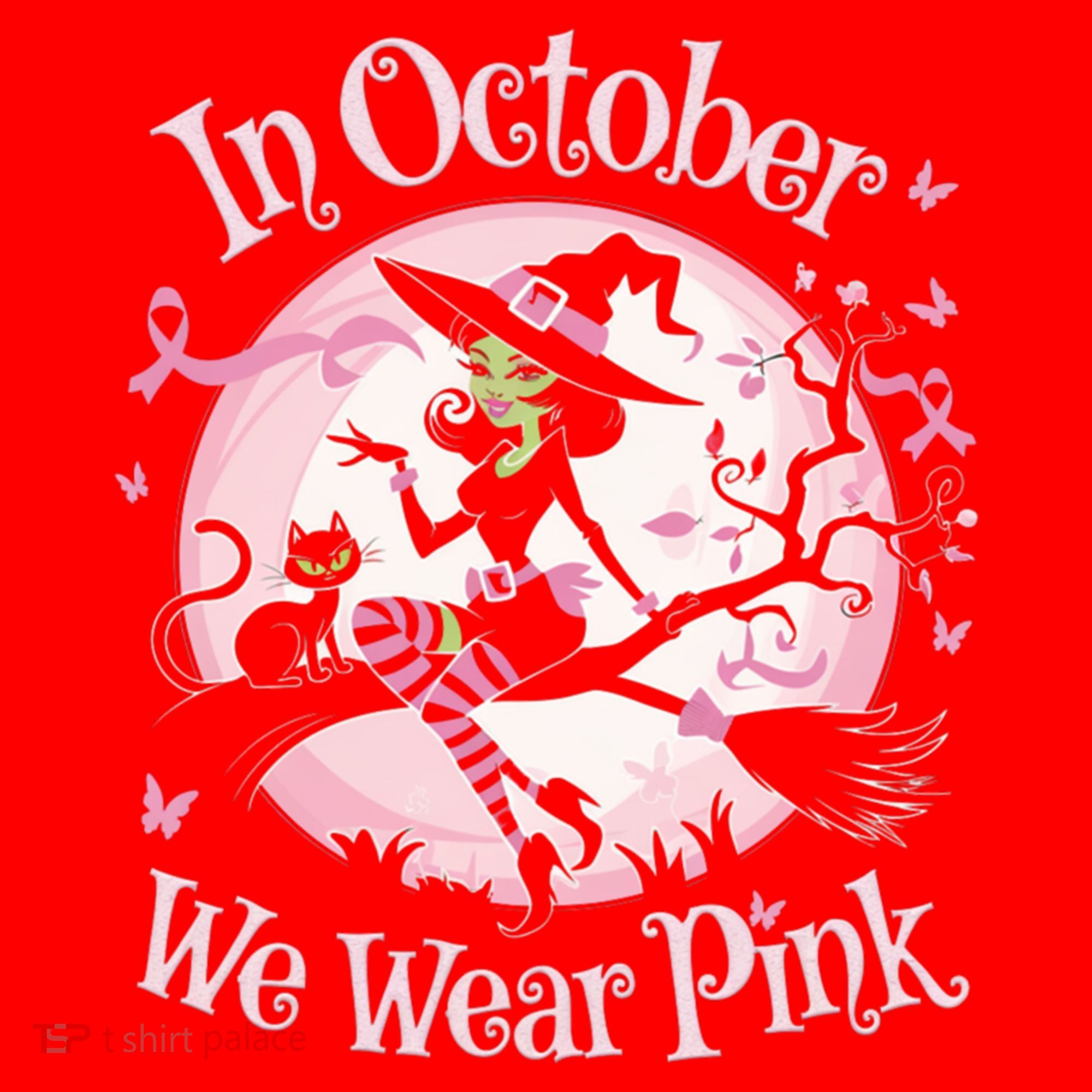 In October We Wear Halloween Party Great Gift Santa Hat