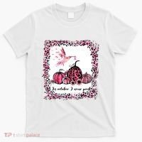 In October We Wear Pink Hummingbird Breast Cancer Awareness T-Shirt thumb 0