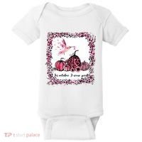 In October We Wear Pink Hummingbird Breast Cancer Awareness Baby Bodysuit thumb 0