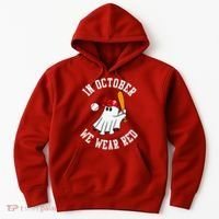 In October We Wear Red October Philadelphia Baseball Hoodie thumb 0