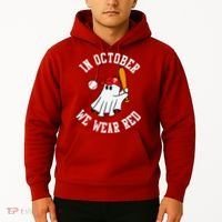 In October We Wear Red October Philadelphia Baseball Hoodie thumb 2