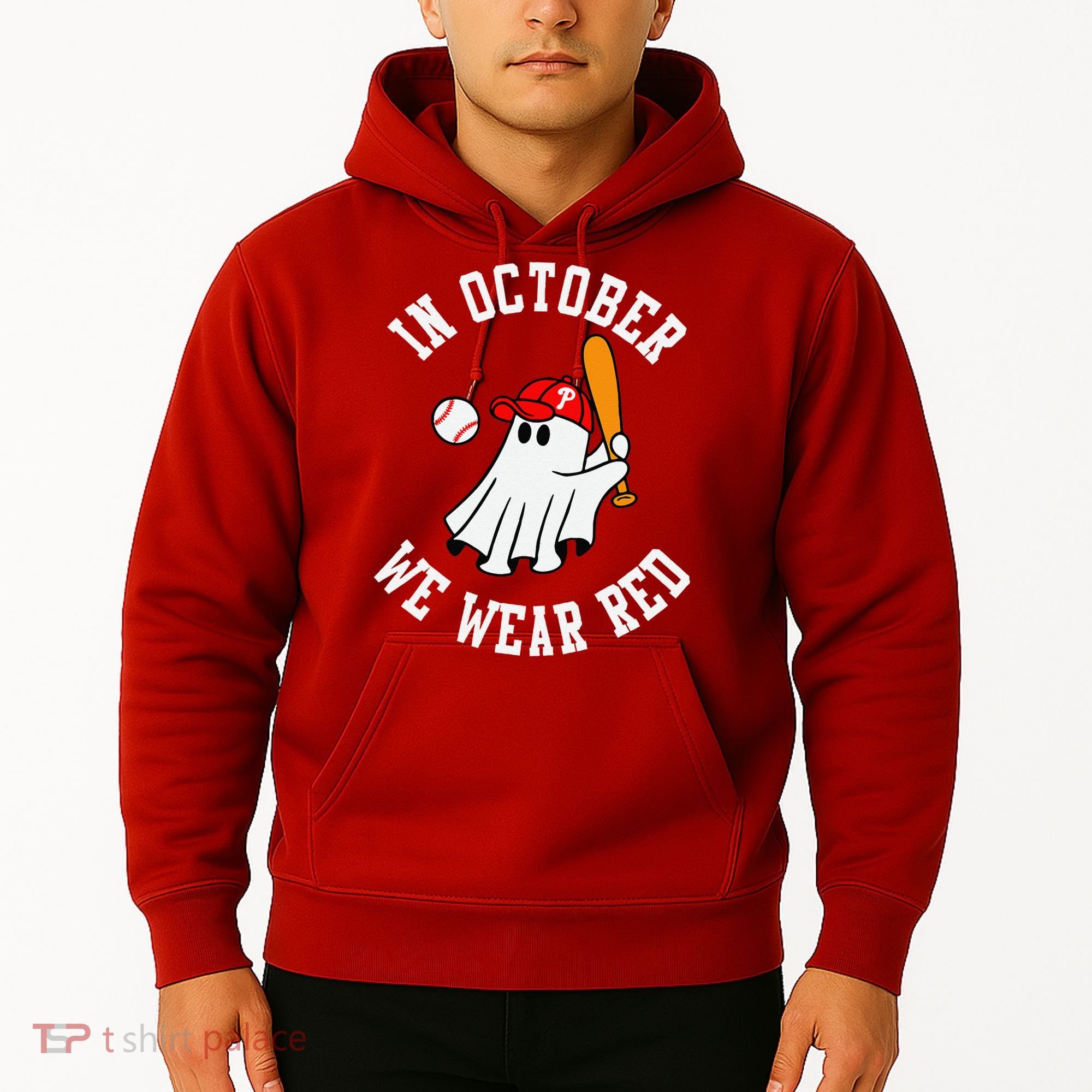 In October We Wear Red October Philadelphia Baseball Hoodie