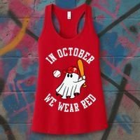 In October We Wear Red October Philadelphia Baseball Women's Tank Top thumb 3