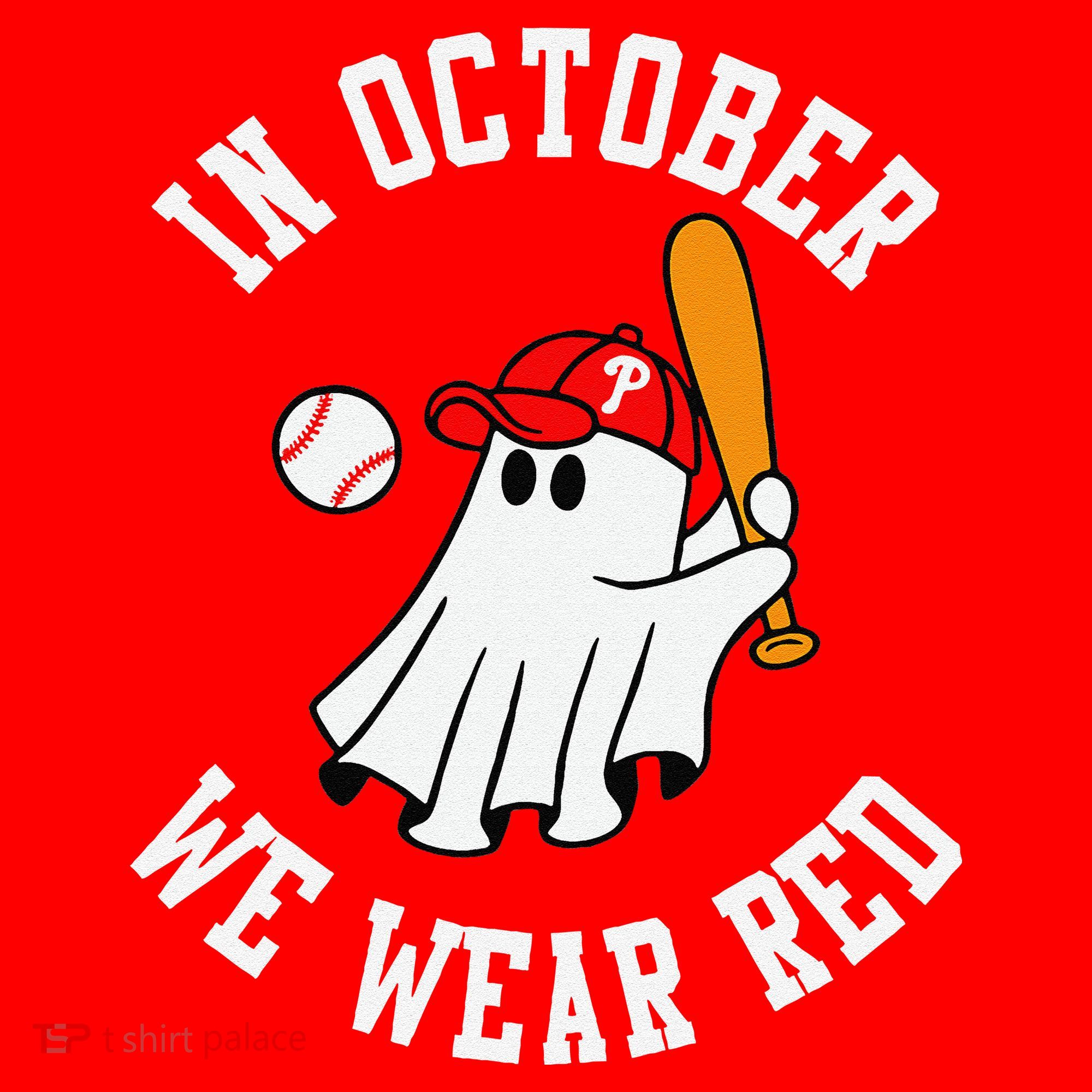 In October We Wear Red October Philadelphia Baseball Women's Tank Top