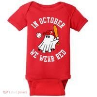 In October We Wear Red October Philadelphia Baseball Baby Bodysuit thumb 0