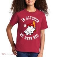 In October We Wear Red October Philadelphia Baseball Kids T-Shirt thumb 2