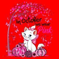 In October We Wear Pink Leopard Cat Breast Cancer Awareness Santa Hat thumb 1