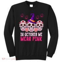 In October We Wear Pink Day Of The Dead Skulls Sweatshirt thumb 0