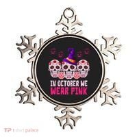 In October We Wear Pink Day Of The Dead Skulls Ornament thumb 0