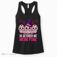 In October We Wear Pink Day Of The Dead Skulls Women's Tank Top thumb 0