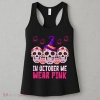 In October We Wear Pink Day Of The Dead Skulls Women's Tank Top thumb 3