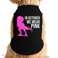 In October We Wear Pink Dinosaur T Rex Doggie Tank thumb 0