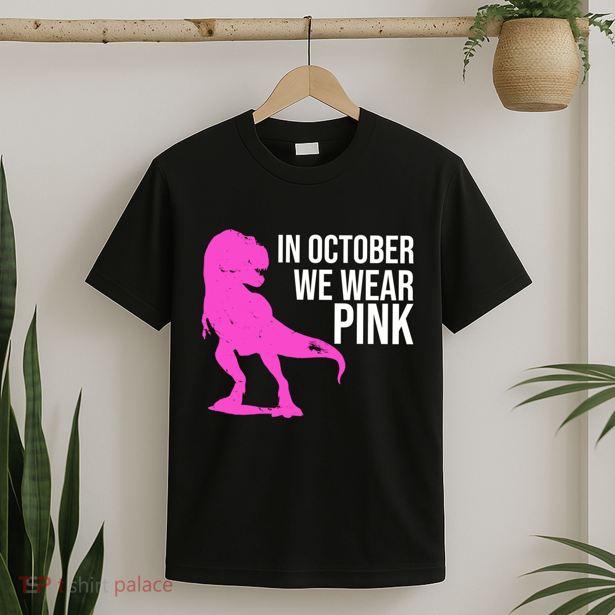 In October We Wear Pink Dinosaur T Rex T-Shirt