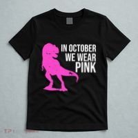 In October We Wear Pink Dinosaur T Rex T-Shirt thumb 5
