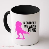 In October We Wear Pink Dinosaur T Rex Coffee Mug thumb 0