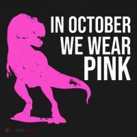 In October We Wear Pink Dinosaur T Rex Women's Hoodie thumb 2