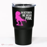In October We Wear Pink Dinosaur T Rex Tumbler thumb 0