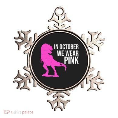 In October We Wear Pink Dinosaur T Rex Ornament