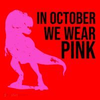 In October We Wear Pink Dinosaur T Rex Santa Hat thumb 1