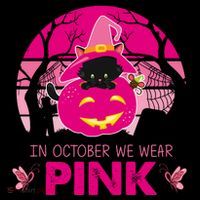 In October We Wear Pink Dinosaur Cat Witch Coffee Mug thumb 5