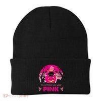 In October We Wear Pink Dinosaur Cat Witch Beanie thumb 0