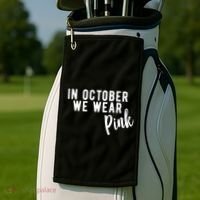 In October We Wear Pink Golf Towel thumb 2