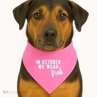In October We Wear Pink USA-Made Doggie Bandana thumb 1