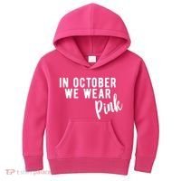 In October We Wear Pink Kids Hoodie thumb 0