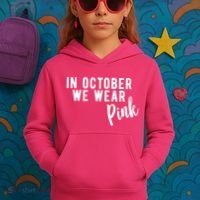 In October We Wear Pink Kids Hoodie thumb 3