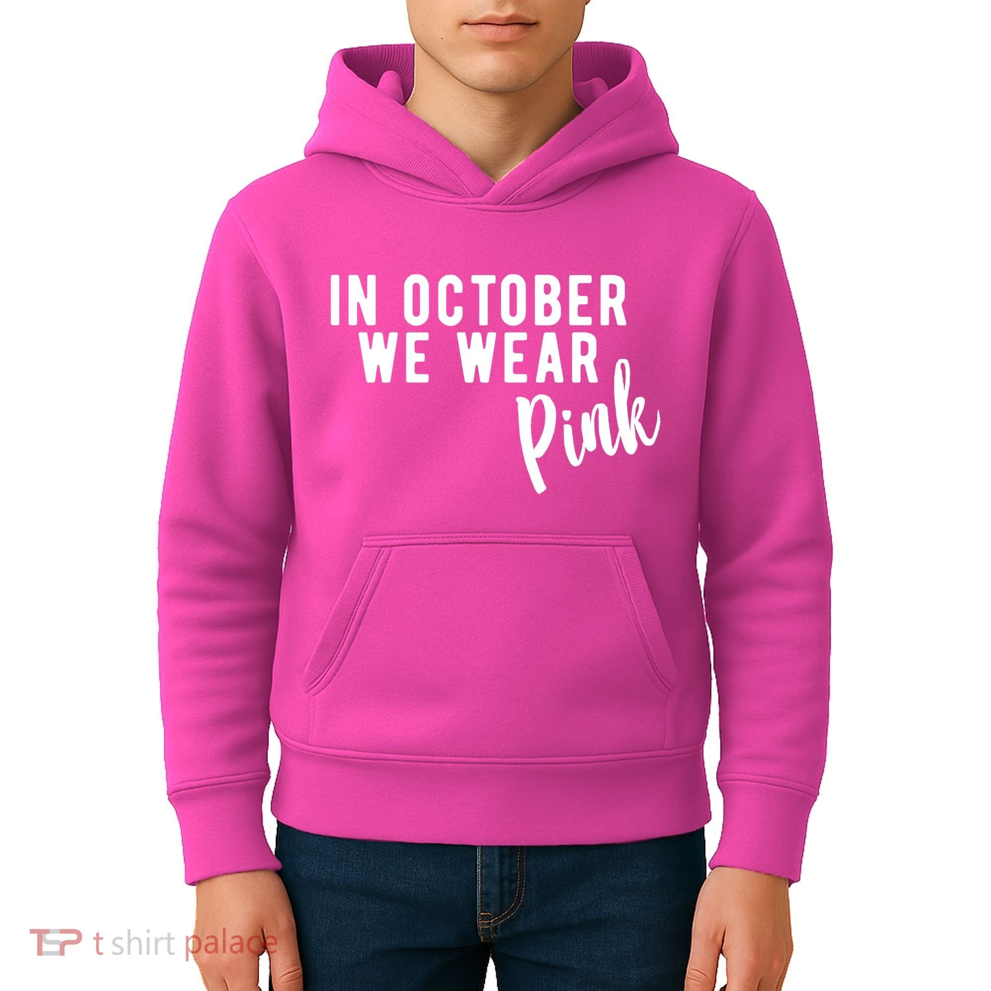 In October We Wear Pink Kids Hoodie