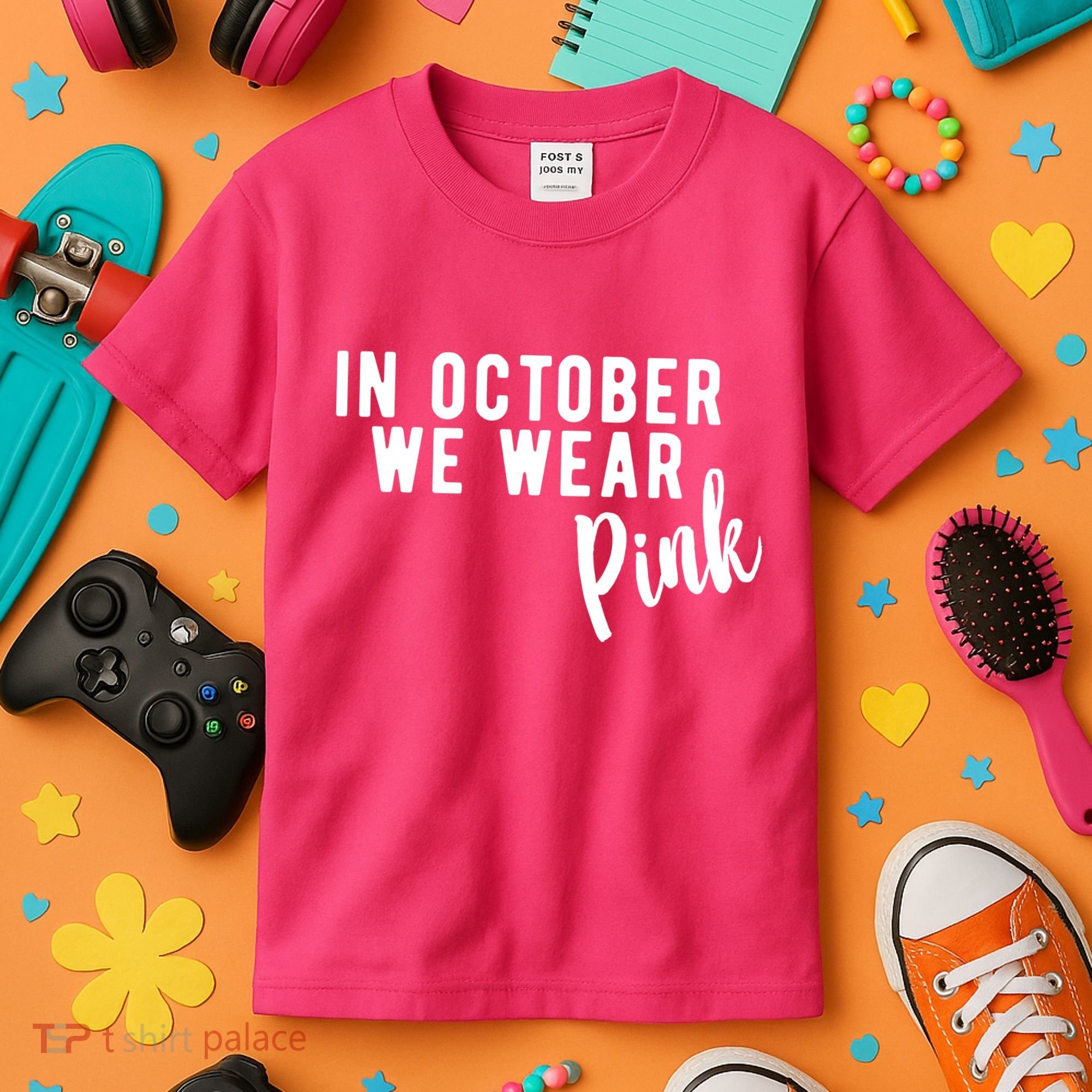 In October We Wear Pink Kids T-Shirt