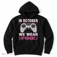 In October We Wear Breast Cancer Gaming Hoodie thumb 0
