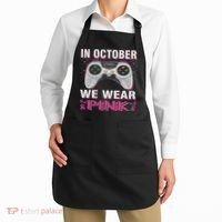 In October We Wear Breast Cancer Gaming Apron thumb 2
