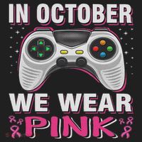 In October We Wear Breast Cancer Gaming Beanie thumb 2