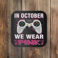 In October We Wear Breast Cancer Gaming Coaster thumb 0