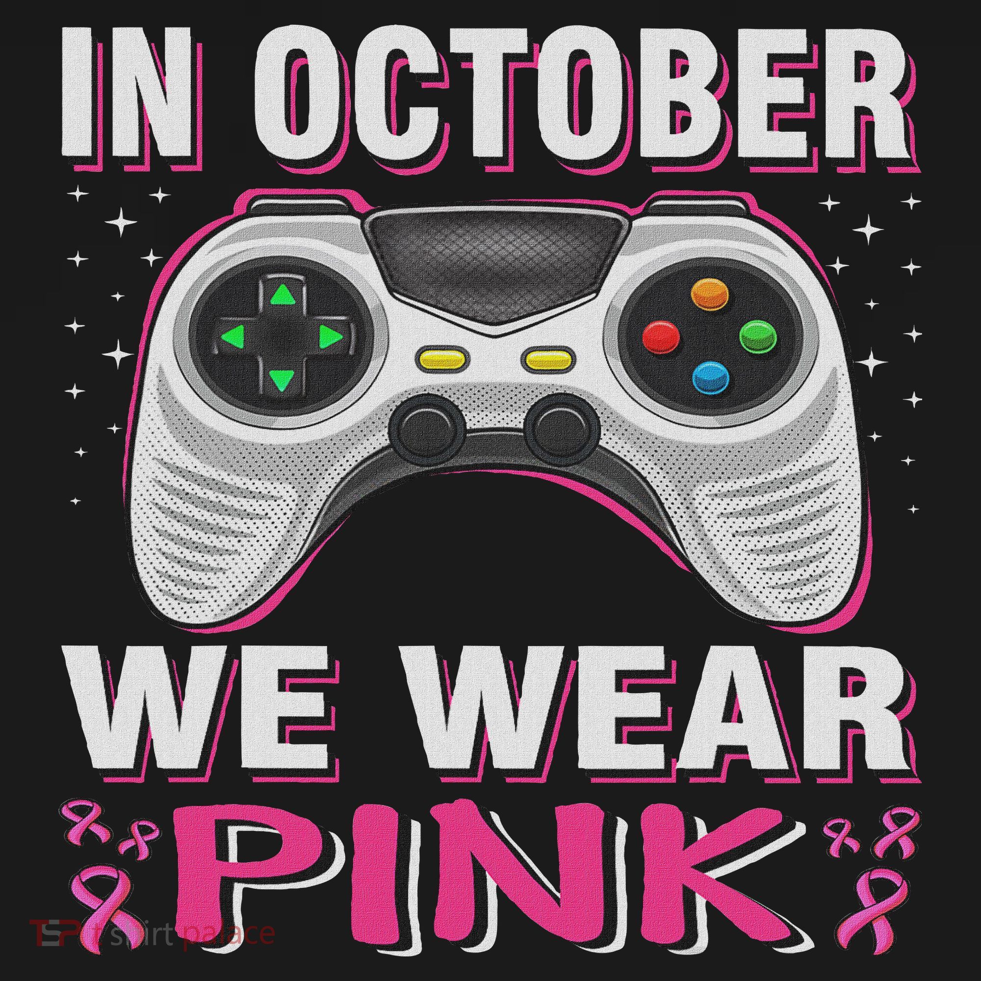 In October We Wear Breast Cancer Gaming Women's Hoodie