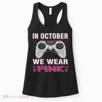In October We Wear Breast Cancer Gaming Women's Tank Top thumb 0