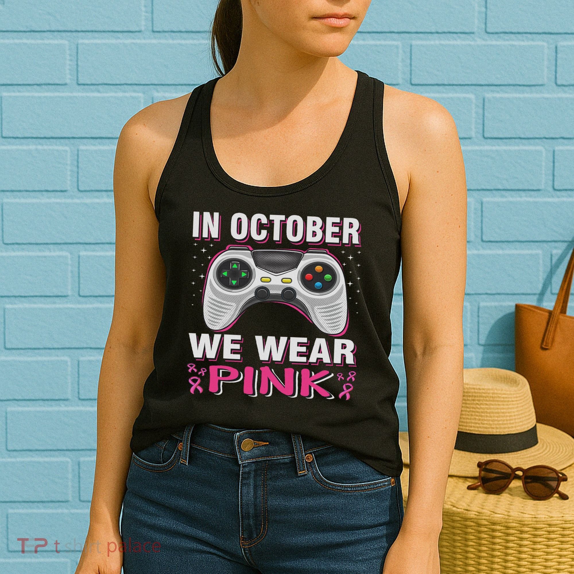 In October We Wear Breast Cancer Gaming Women's Tank Top