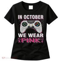 In October We Wear Breast Cancer Gaming Women's T-Shirt thumb 0