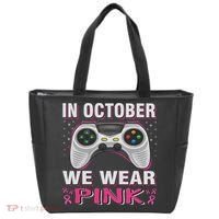 In October We Wear Breast Cancer Gaming Tote Bag thumb 0