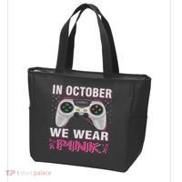 In October We Wear Breast Cancer Gaming Tote Bag thumb 3