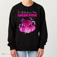 In October We Wear Pink Pumpkin Fall Women's Sweatshirt thumb 0