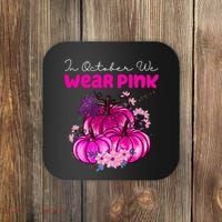 In October We Wear Pink Pumpkin Fall Coaster thumb 0