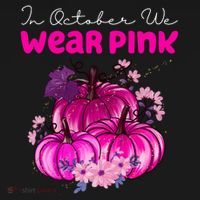 In October We Wear Pink Pumpkin Fall Tote Bag thumb 4