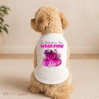 In October We Wear Pink Pumpkin Fall Doggie Tank thumb 2